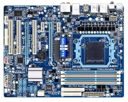 Мат. плата GIGABYTE GA-870A-UD3 rev3.1(RTL) SocketAM3+ 2xPCI-E+GbLAN+1394 SATA RAID ATX 4DDR3, фото 1
