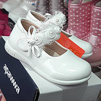 Детские белые лаковые  Туфли для девочки белые 20(12,5)