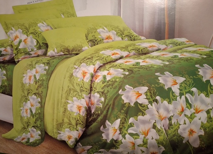 Постельное белье семейный комплект Бязь с двумя пододеяльниками 150х215 ...