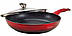 Сковорода антипригарна 24 см Edenberg з мармуровим покриттям і кришкою Червона (EB-3338), фото 2