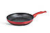 Сковорода антипригарна 28 см Edenberg з мармуровим покриттям і кришкою Червона (EB-3340), фото 3