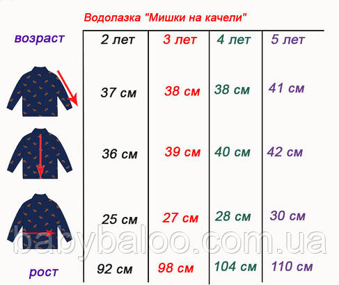 Гольф-стійка дитяча "ведмедики на гойдалки" горошки (зріст від 92 см до 110 см) начісування - арт.1318191053, фото 2