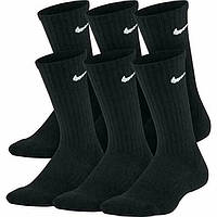 Носки для тенниса и спорта Nike Cushion Cotton Crew 6 пар в упаковке черные