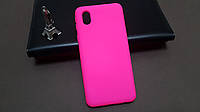 Чохол бампер силіконовий для Samsung A013 Galaxy A01 Core Колір Рожевий (Neon Pink) Soft-touch з мікрофіброю