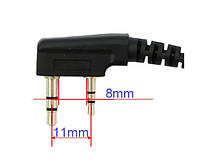 Тангента двоканальна для рації Baofeng UV-82 Гарнітура двоканальна для радіостанції Baofeng UV-82, фото 3