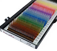Кольорові ВІЇ Adrian Eyelash Mix Color - З, товщина 0,07, 21 ЛІНІЯ L