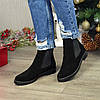 Черевики жіночі чорні замшеві на низькому ходу, фото 5