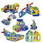 Магнітний конструктор | Військово-космічна техніка | 96 деталей | арт. LT5001 | 55-37-8 см, фото 3