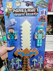 Ігровий набір зі зброєю і фігурками майнкрафт "Minecraft", білий меч JL19013-2