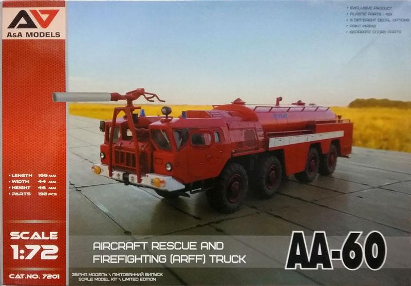 Пластикова модель 1/72 A&A Models 7201-01 Радянський аеродромний пожежна машина АА-60 (резинові колеса)