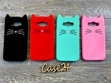 Гумовий 3D чохол для Samsung Galaxy J710F J7 2016 Усики (4 кольори)