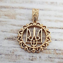 Тризуб, Герб України, Герб Тризуб, Тризубець, кулон, оберіг, амулет, срібло 925, золото 585, бронза, фото 4