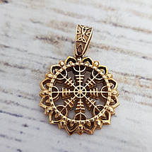 Шолом жаху, Егісхьяльм, Кулон, амулет, талісман, срібло 925, золото 585, бронза, фото 2