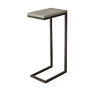 Стол придиванный лофт "Морис" цвет Бетон. Столик приставной для дивана из металла