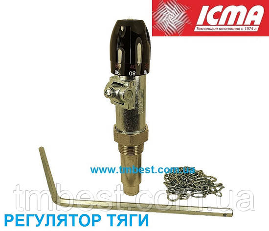 Регулятор тяги 3/4" ICMA No147 для твердопаливних котлів., фото 2