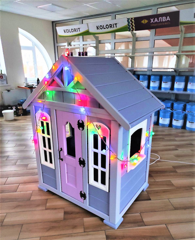 Дитячий будиночок 1100х800х1500 ігровий розбірний для дому і дачі від виробника фото
