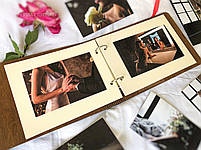 Дерев'яний фотоальбом для закоханих | весільний фотоальбом - подарунок на річницю стосунків, фото 3