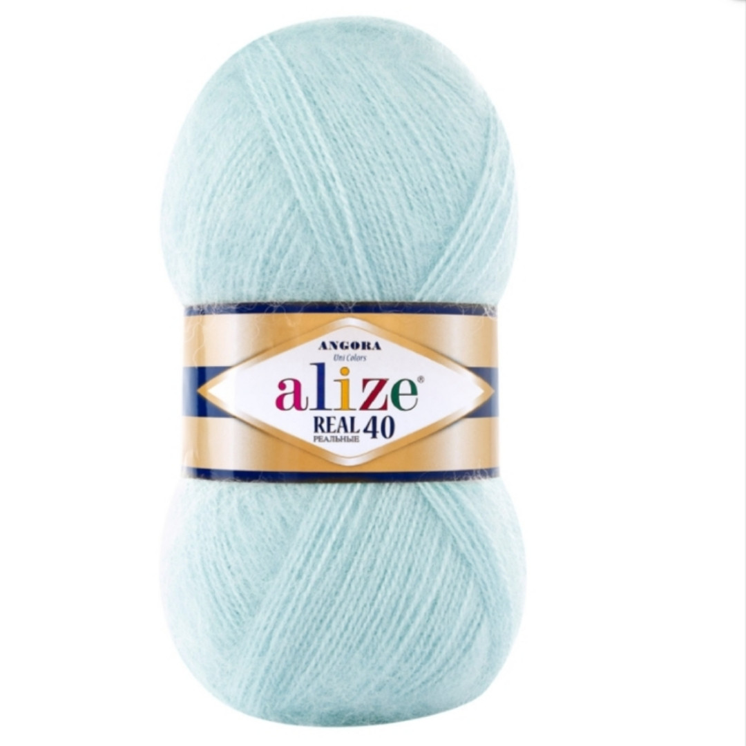 Пряжа alize angora real 40. Ализе Ангора Реал 40.мята 522 (ID ...