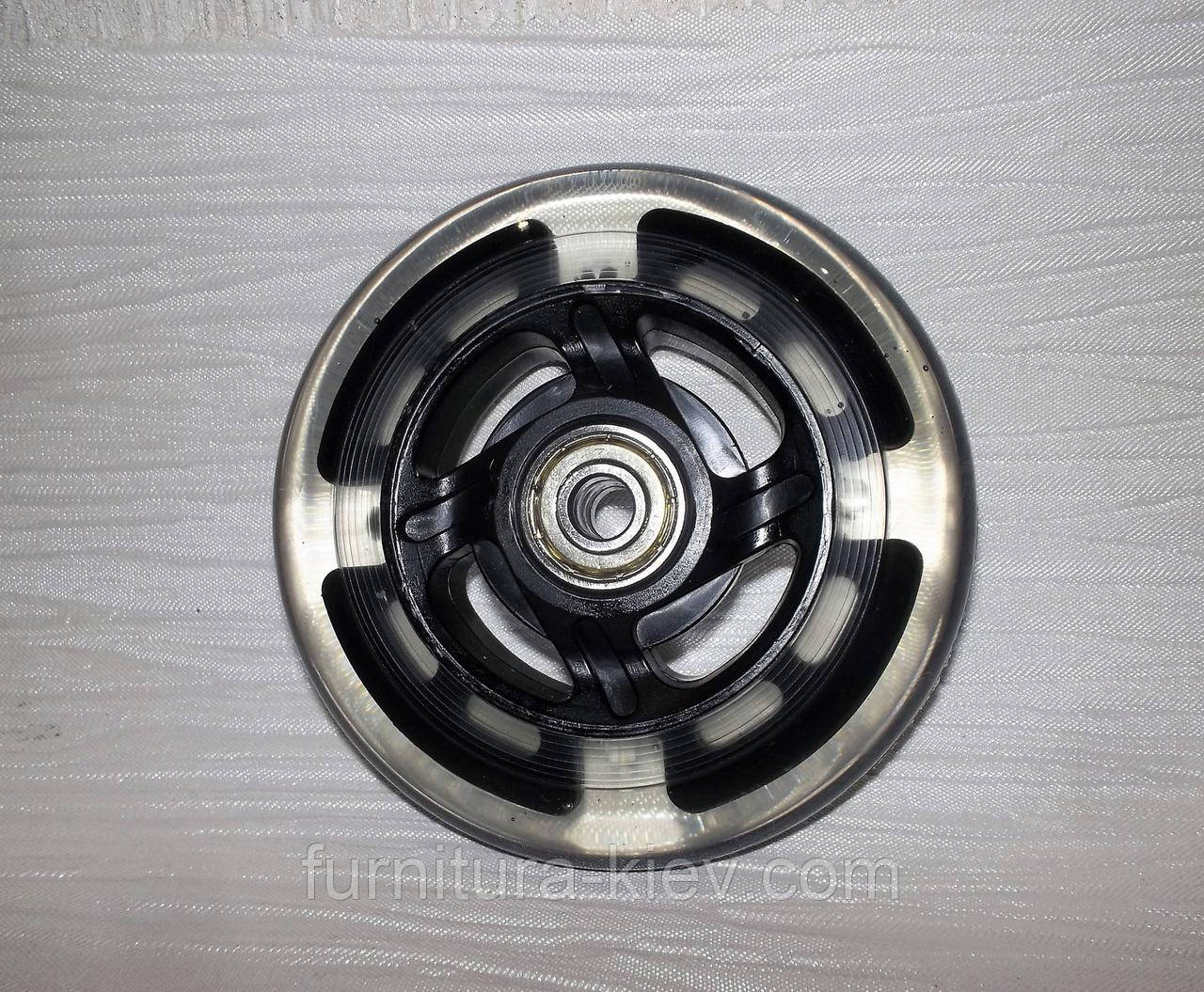 Колесо для самоката світне 100 мм ф8 Чорне, фото 1