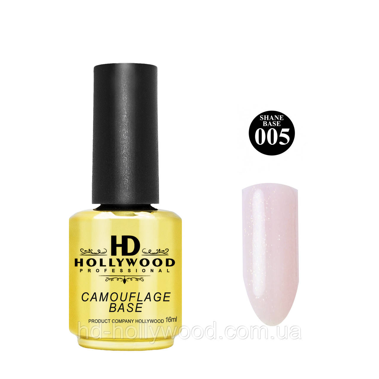 База каучукова Рожевий Шімер Shane 005 HD Hollywood 16 мл, фото 1