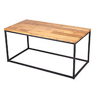 Стол журнальный "Лофт" для дома и офиса. Кофейный столик из дерева и металла