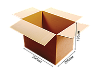 Самозбірна коробка для пересилання товарів з гофрокартону 390х290х195 виготовлення гофротари та гофрокоробів