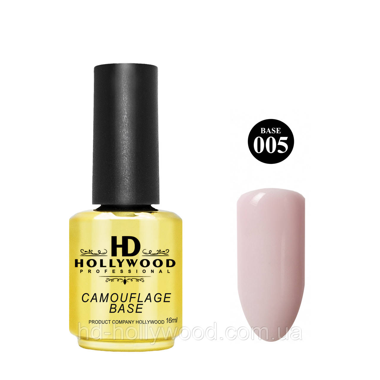 База каучукова камуфляжна Ніжно Рожевий 005 HD Hollywood, 16 мл, фото 1