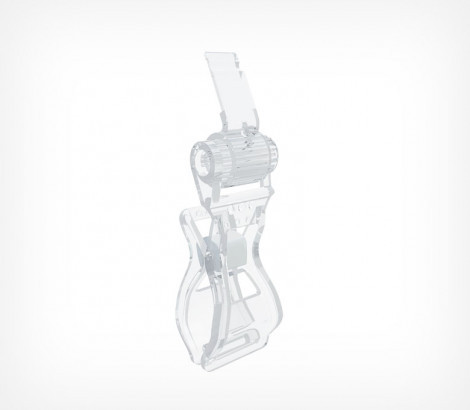 Кліпса з тримачем для касет з регульованим кутом нахилу