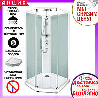 Душевая кабина Ido 90x90 см Comfort Showerama 10-5 прозрачное/матовое стекло