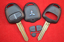 Корпус ключа Mitsubishi outlander, pajero, L200, 2 кнопки Лезо MIT 8L