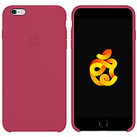 Силиконовый чехол для iPhone 6, iPhone 6s Apple Silicone Case Темно-рожевий