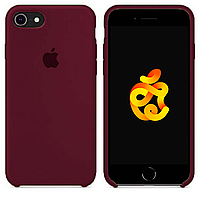 Силиконовый чехол для iPhone 6, iPhone 6s Apple Silicone Case Темно-бордовий