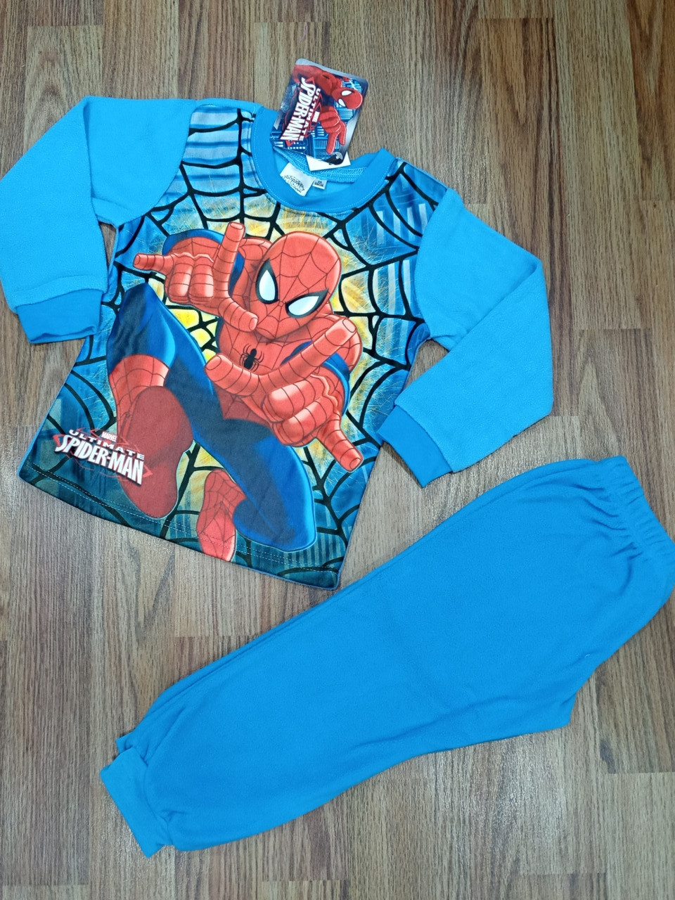 Піжама дитяча "Людина-павук", фліс, розмір 98 (зріст 98-104 см)., фото 1