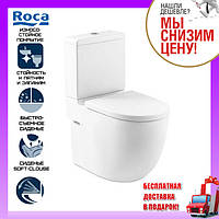 Унитаз напольный с бачком Roca Meridian-N Compacto A342248000 с сиденьем slow-closing