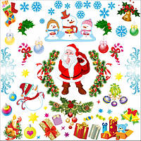 Набір декоративних наліпок Дід мороз | Набор декоративных наклеек Дед мороз