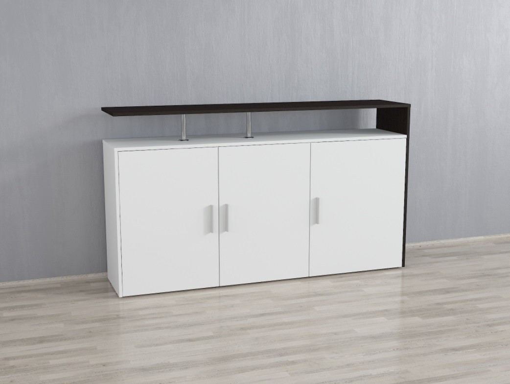 Тв тумба Nellie Ш 1600 / В 916 / Р 350 Білий-темний Венге