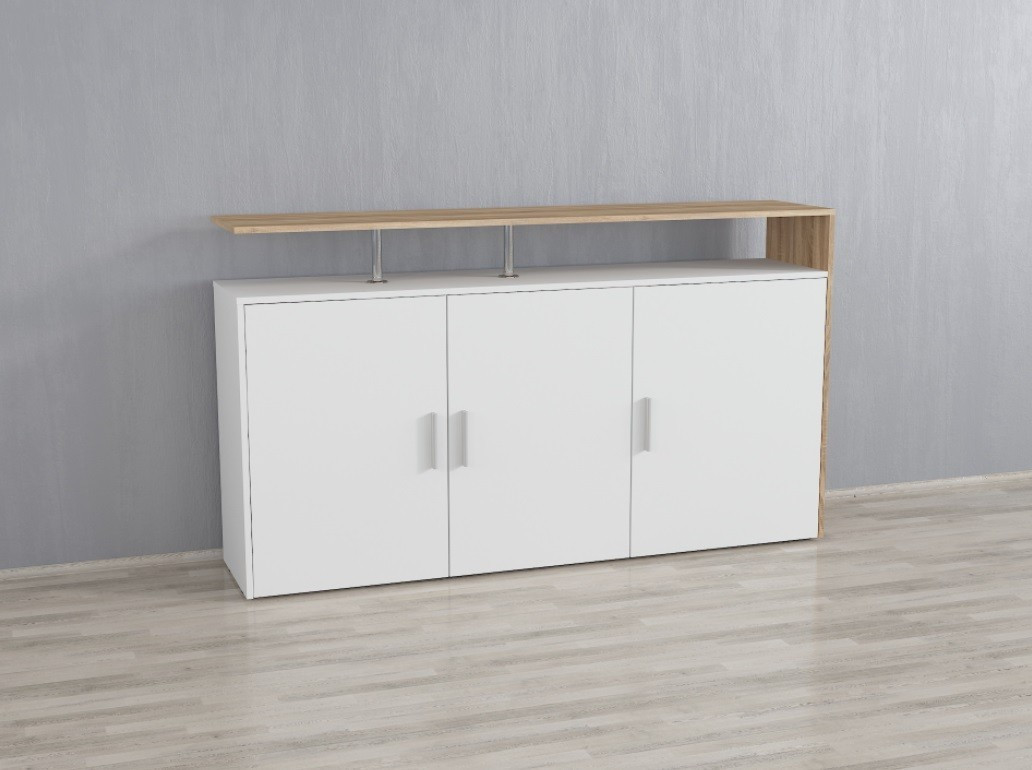 Тв тумба Nellie Ш 1600 / В 916 / Р 350 Білий-Дуб сонома