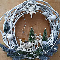 Новорічний вінок на двері 40 см.