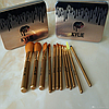 УЦІНКА! Набір пензлів для макіяжу Kylie Make up brush set Gold 12 шт., фото 2