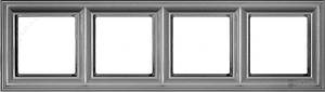 Рамка 4 пости,JUNG Eco Profi DECO Алюміній