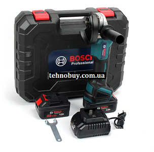 Акумуляторна болгарка Bosch GWX 48V-10C (48V, Ø125 мм). КШМ Бош, кутова шліфмашина, турбінка