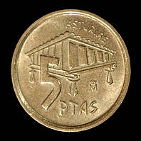 Монета Іспанії 5 песет 1996 р.