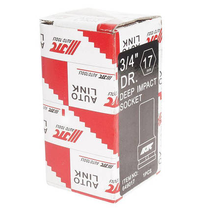 Головка торцева ударна глибока 3/4" 6г. 17мм L= 90мм 649017 JTC, фото 2