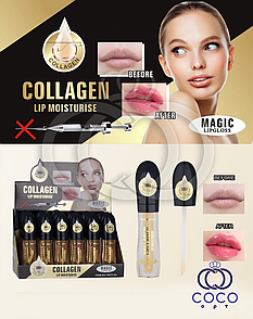 Блиск для збільшення об'єму губ Magic Lipgloss Collagen з колагеном поштучно