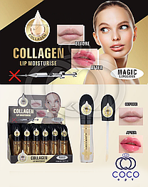 Блиск для збільшення об'єму губ Magic Lipgloss Collagen з колагеном 24 штуки