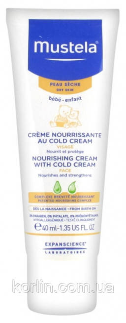 Mustela Bebe Nourishing Cream with Cold Cream Крем поживний для обличчя з кольд-кремом Мустела Бебе 40 мл.