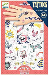 DJECO Набір наклейок на тіло з ефектом світіння в темряві "Солодкі сни"