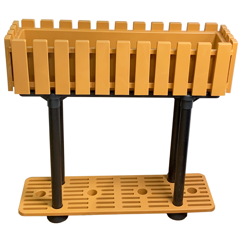 Горщик для квітів балконний з підставкою на ніжках Akasya 11 л коричневий, фото 1