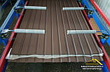 Профнастил матовий коричневий, RAL 8017, матовий профлист для забору і даху, фото 5