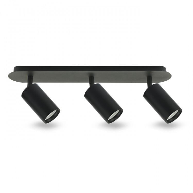 Накладний світильник FERON ML311-3 GU10 чорний, потрійний, поворотний, 430*70*162 мм, фото 1